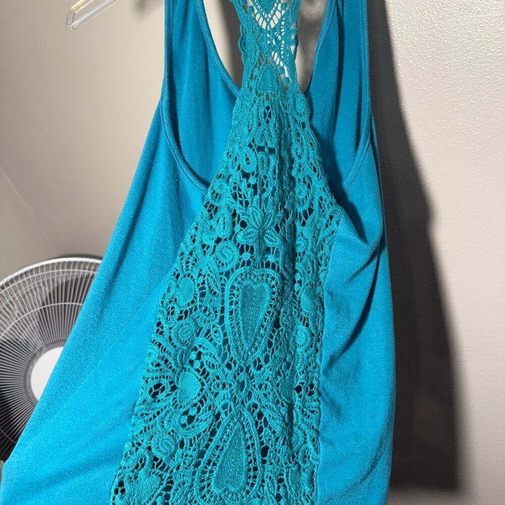 Crochet Lace Racerback Tank - Picture 2 of 5